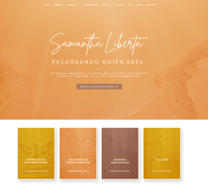 Diseño web de Samantha Liberta